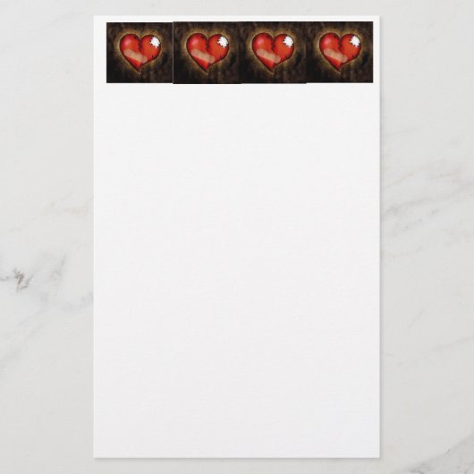 Gebroken hart/Mendende kunstwaren Briefpapier (Voorkant)