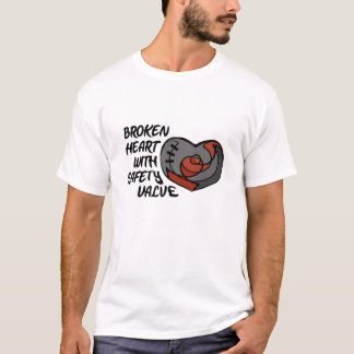 Gebroken hart met veiligheidsklep t-shirt