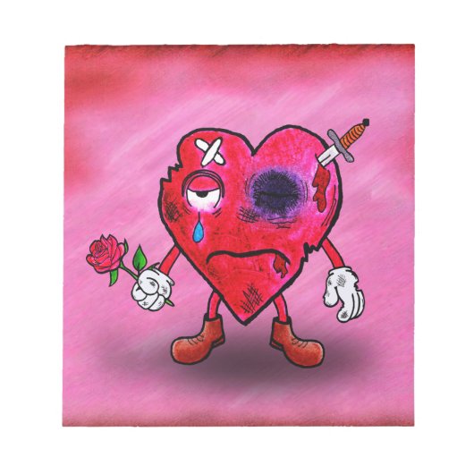 Gebroken hart notitieblok (Voorkant)