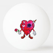 Gebroken hart pingpongbal (Voorkant)