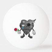 Gebroken hart pingpongbal (Achterkant)