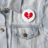 Gebroken hart ronde button 5,7 cm (In situ)