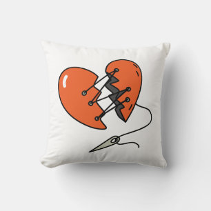 Gebroken hart rood kussen