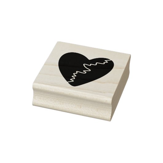 Gebroken hart rubberstempel (Stempel)