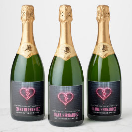 Gebroken Hart Scheidingsfeestje Sparkling Wijnetiket