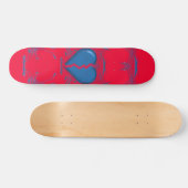 Gebroken Hart/StammenSkateboard (rood & blauw) Skateboard (Horizontaal)