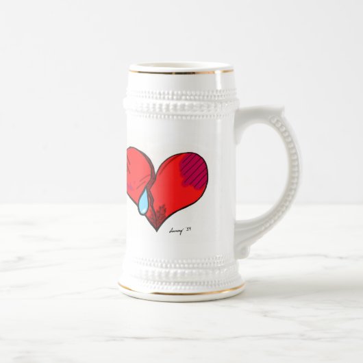 Gebroken Hart Stein Bierpul (Rechts)