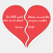 gebroken hart sticker (Voorkant)