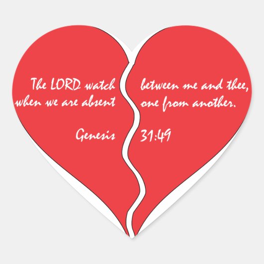 gebroken hart sticker (Voorkant)