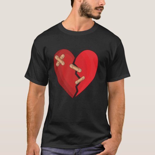 Gebroken Hart T-shirt Enkel Bewustzijn Hart gebrok (Voorkant)