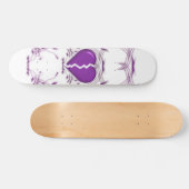 Gebroken Hart / Tribale Kunst (paars) Skateboard (Horizontaal)