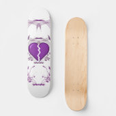 Gebroken Hart / Tribale Kunst (paars) Skateboard (Voorkant)