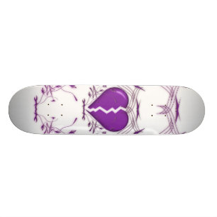 Gebroken Hart / Tribale Kunst (paars) Skateboard