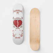 Gebroken Hart & Tribale Kunst: Rood: Skateboard (Voorkant)