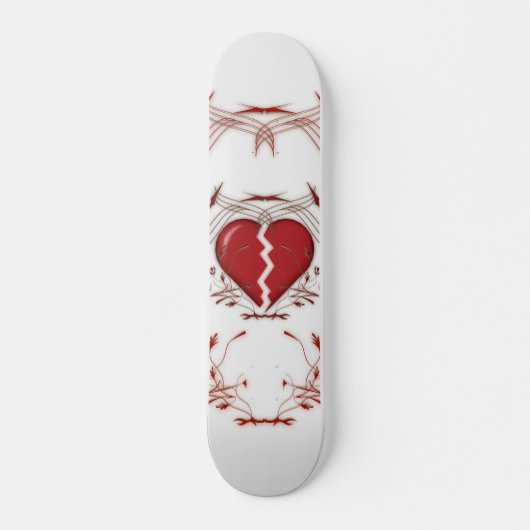 Gebroken Hart & Tribale Kunst: Rood: Skateboard (Voorkant)