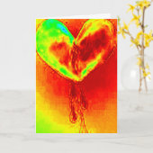 Gebroken hart Wenskaart Kaart (Gele Bloem)