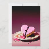 gebroken hartcake feestdagenkaart (Voorkant)