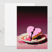 gebroken hartcake feestdagenkaart (Voorkant / Achterkant)