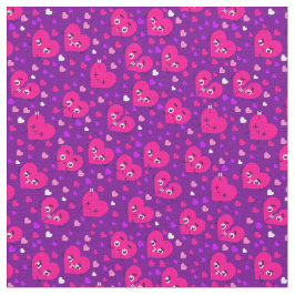 Gebroken harten houden van paarse valentijnen stof