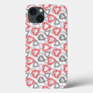 Gebroken harten in rood en grijs op wit Case-Mate iPhone case