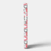 Gebroken harten in rood en grijs op wit Case-Mate iPhone case (Achterkant / Links)
