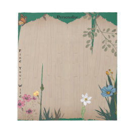  gebroken hek citaat BloemenplakboekPapier Notitieblok