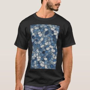Gebroken honingraat: Blauw gebarsten Tegel T-shirt