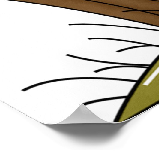 Gebroken houten hek rustieke boerderij poster (Hoek)