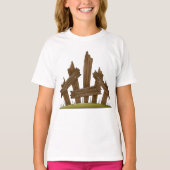 Gebroken houten hek rustieke boerderij t-shirt (Voorkant)