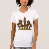Gebroken houten hek rustieke boerderij t-shirt (Voorkant)
