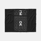 Gebroken Ik ben OK Mental Health Awareness Fleece Deken (Voorkant (Horizontaal))