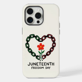 Gebroken Ketting Hart Juneteenth Kunst iPhone 15 Pro Max Case