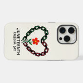 Gebroken Ketting Hart Juneteenth Kunst iPhone Hoesje (Achterkant horizontaal)