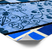 Gebroken kikker in een vijver poster (Hoek)