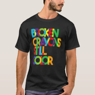 Gebroken kleurpotloden blijven kleur geven Geestel T-shirt