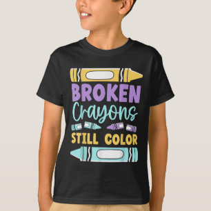 Gebroken kleurpotloden hebben nog steeds kleur Men T-shirt