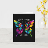 Gebroken kleurpotloden kleuren nog steeds mentaal  kaart (Gele Bloem)