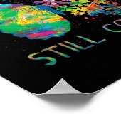 Gebroken kleurpotloden kleuren nog steeds mentaal  poster (Hoek)