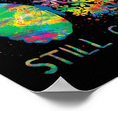 Gebroken kleurpotloden kleuren nog steeds mentaal  poster (Hoek)