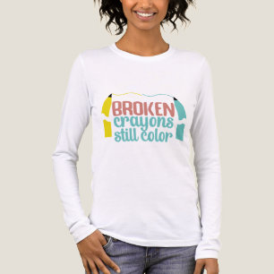 Gebroken kleurpotloden Kleuren nog steeds Mental H Tri-Blend Shirt