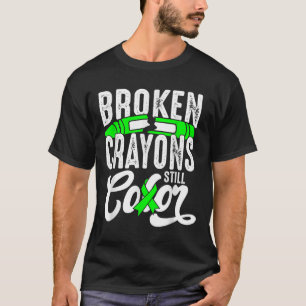 Gebroken kleurpotloden kleuren nog steeds mentale  t-shirt