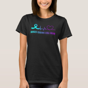 Gebroken kleurpotloden Kleuren nog steeds Preventi T-shirt