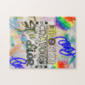 Gebroken kleurpotloden kleuren nog steeds Puzzel Legpuzzel (Horizontaal)