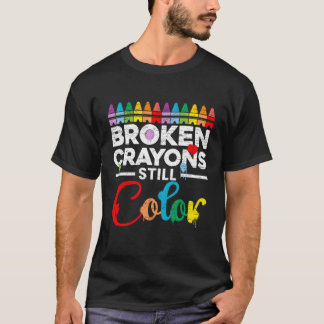 Gebroken kleurpotloden kleuren nog steeds Tal Heal T-shirt