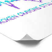 Gebroken kleurpotloden kleuren nog steeds zelfmoor poster (Hoek)