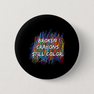 Gebroken kleurpotloden kunnen nog steeds kleur gev ronde button 5,7 cm
