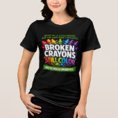Gebroken kleurpotloden Tri-Blend shirt (Voorkant)