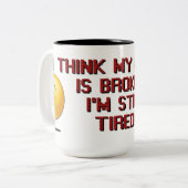 Gebroken koffie Humor Koffie Mok (Voorkant links)