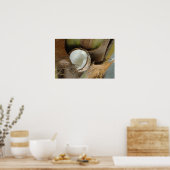 Gebroken kokosnoot poster (Keuken)