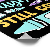 Gebroken kraaien hebben nog steeds een kleurentraa poster (Hoek)